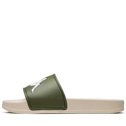 Kappa Authentic Adam 2 Slides - Olive/White