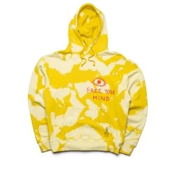 Darkoveli Free Your Mind Hoodie - Bleached Yellow