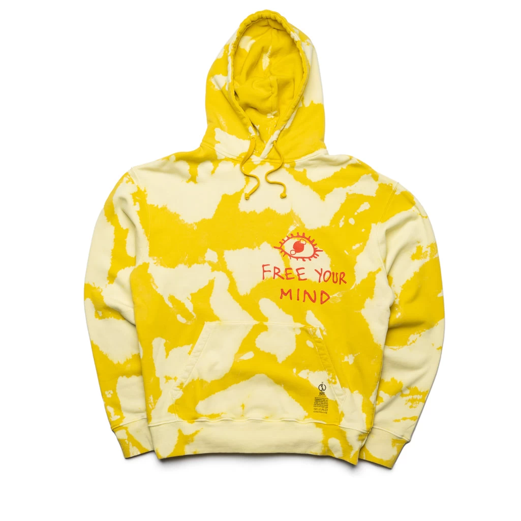 Darkoveli Free Your Mind Hoodie - Bleached Yellow 3 Darkoveli Free Your Mind Hoodie - Bleached Yellow