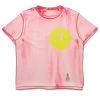 Darkoveli Smiley Tee - Bleached Dark Red