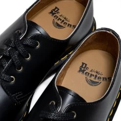 Dr. Martens Smith Leather Dress Shoes - Black Vintage Smooth -Fashion clothing Sneaker Politics DrMartensSmithsBlack 131 110840 WB 7