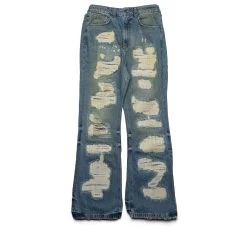 Flaneur Repaired Metropole Bootcut Flared Jeans - Indigo