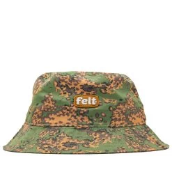 Felt Work Logo Bucket Hat - Mountain Camo