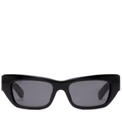 Gucci Rectangular Frame Sunglasses - Black/Solid Grey