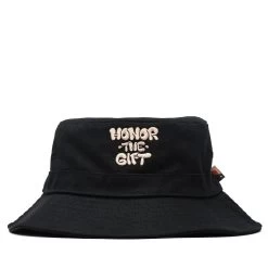 Honor The Gift Script Bucket Hat - Black