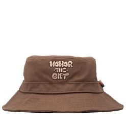 Honor The Gift Script Bucket Hat - Brown