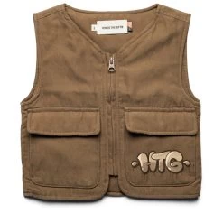 Kids Honor The Gift Nylon Bubble Vest - Light Brown