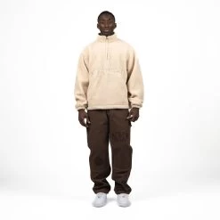 Honor The Gift Script Sherpa Pullover - Bone -Fashion clothing Sneaker Politics HTG ONBODY 131 113289 131 113284 1