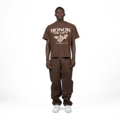 Honor The Gift Script Carpenter Pant - Brown -Fashion clothing Sneaker Politics HTG ONBODY 131 113290 131 113284 1