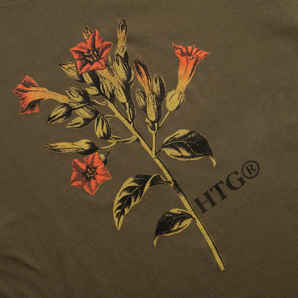 Honor The Gift Tobacco Flower Tee - Olive 5 Honor The Gift Tobacco Flower Tee - Olive - Image 3