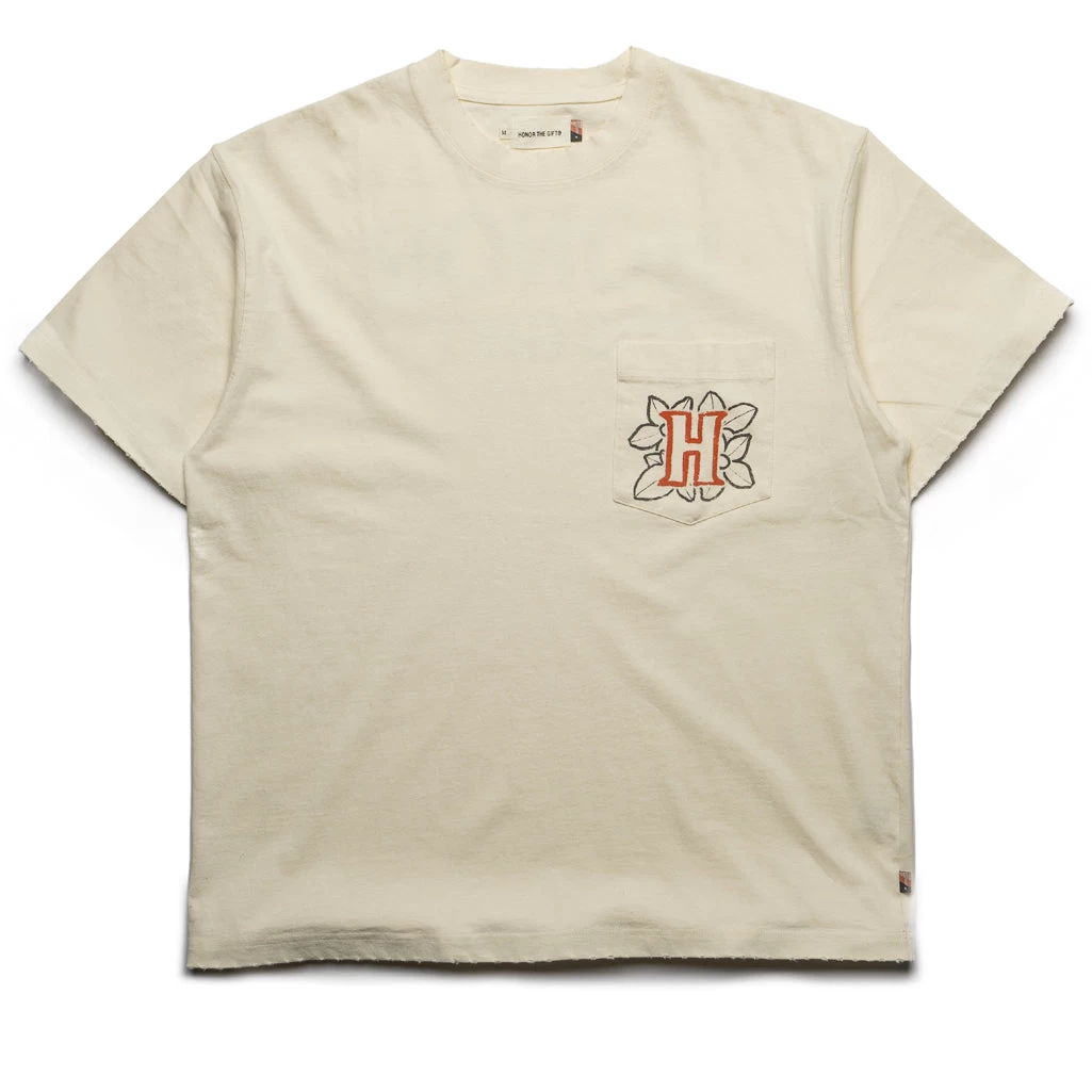 Honor The Gift Floral Pocket Tee - Bone 3 Honor The Gift Floral Pocket Tee - Bone