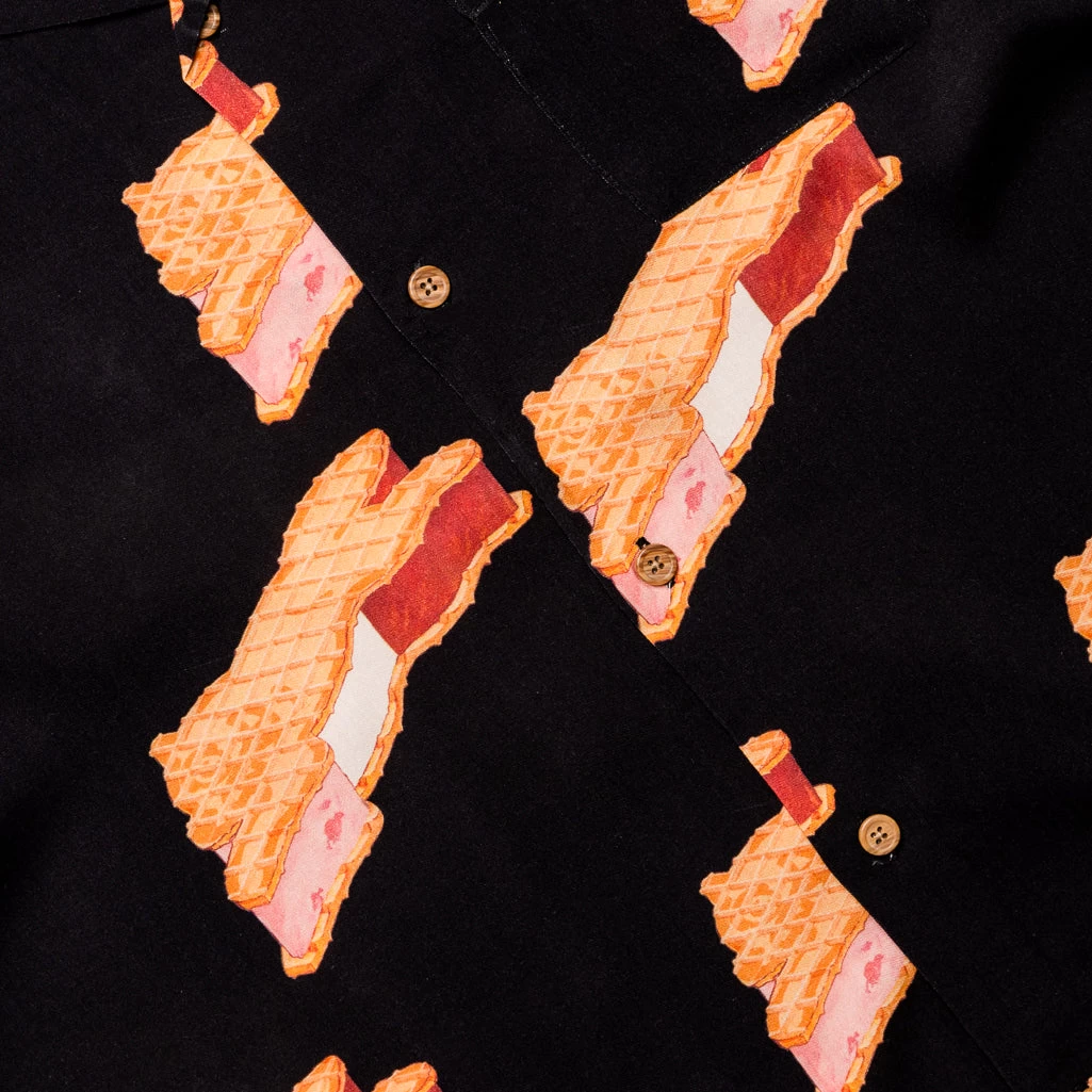 Ice Cream Base Woven Shirt - Black 5 Ice Cream Base Woven Shirt - Black - Image 3