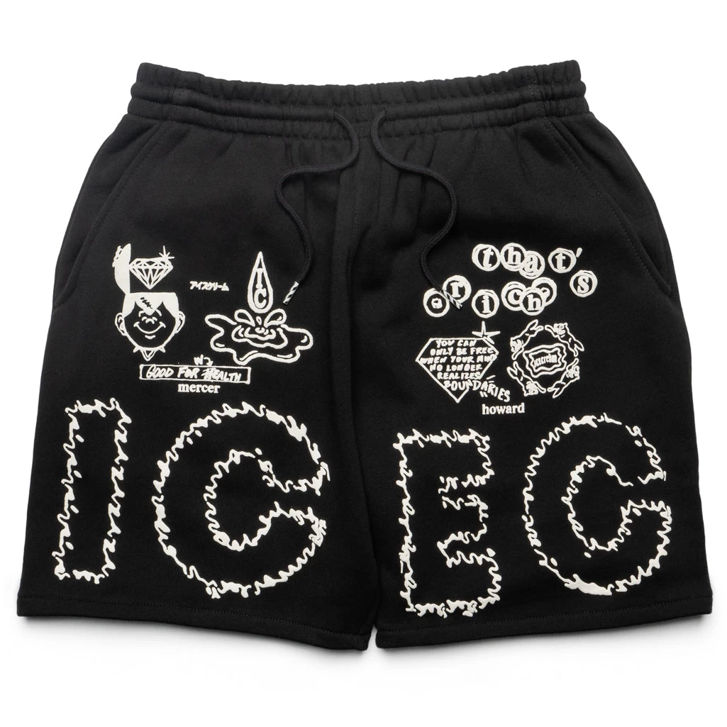 Ice Cream Flavors Short - Black 3 Ice Cream Flavors Short - Black