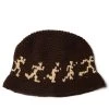 KidSuper Running Guys Crochet Hat - Brown