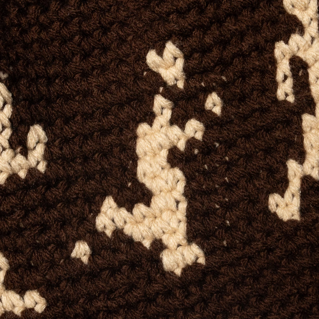 KidSuper Running Guys Crochet Hat - Brown 4 KidSuper Running Guys Crochet Hat - Brown - Image 2