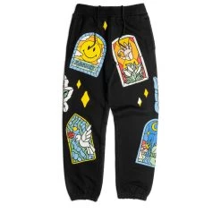 Market Smiley Cathedral Glass Sweatpants - Black