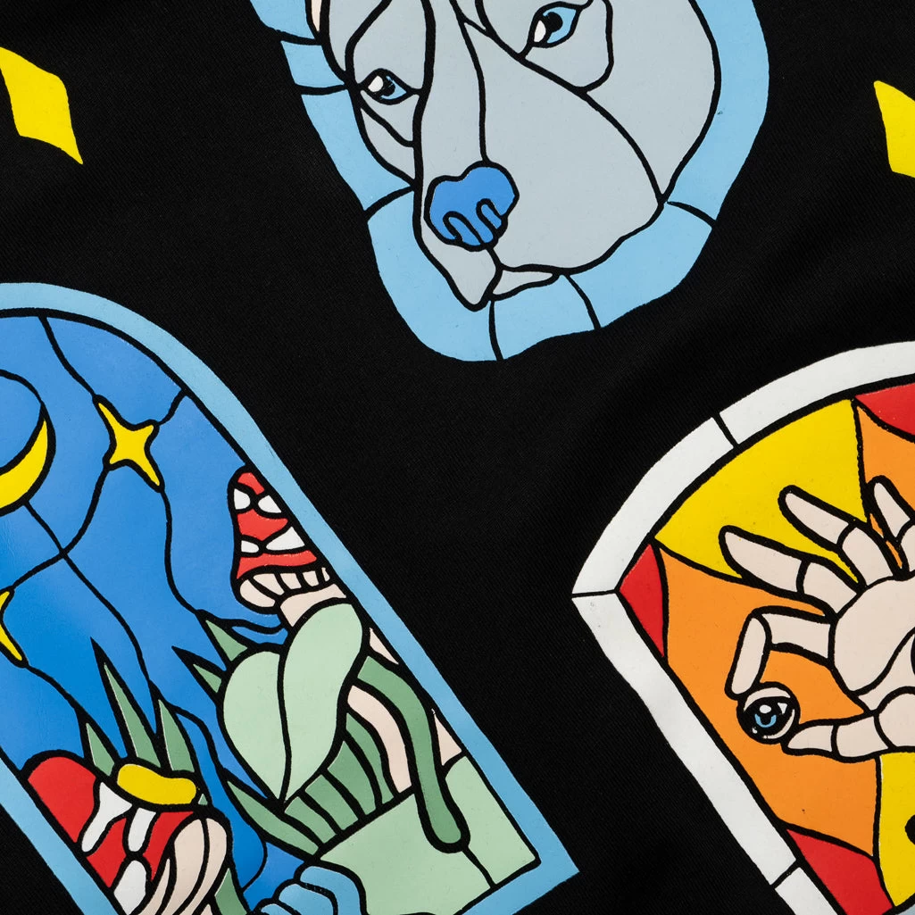 Market Smiley Cathedral Glass Hoodie - Black 6 Market Smiley Cathedral Glass Hoodie - Black - Image 4