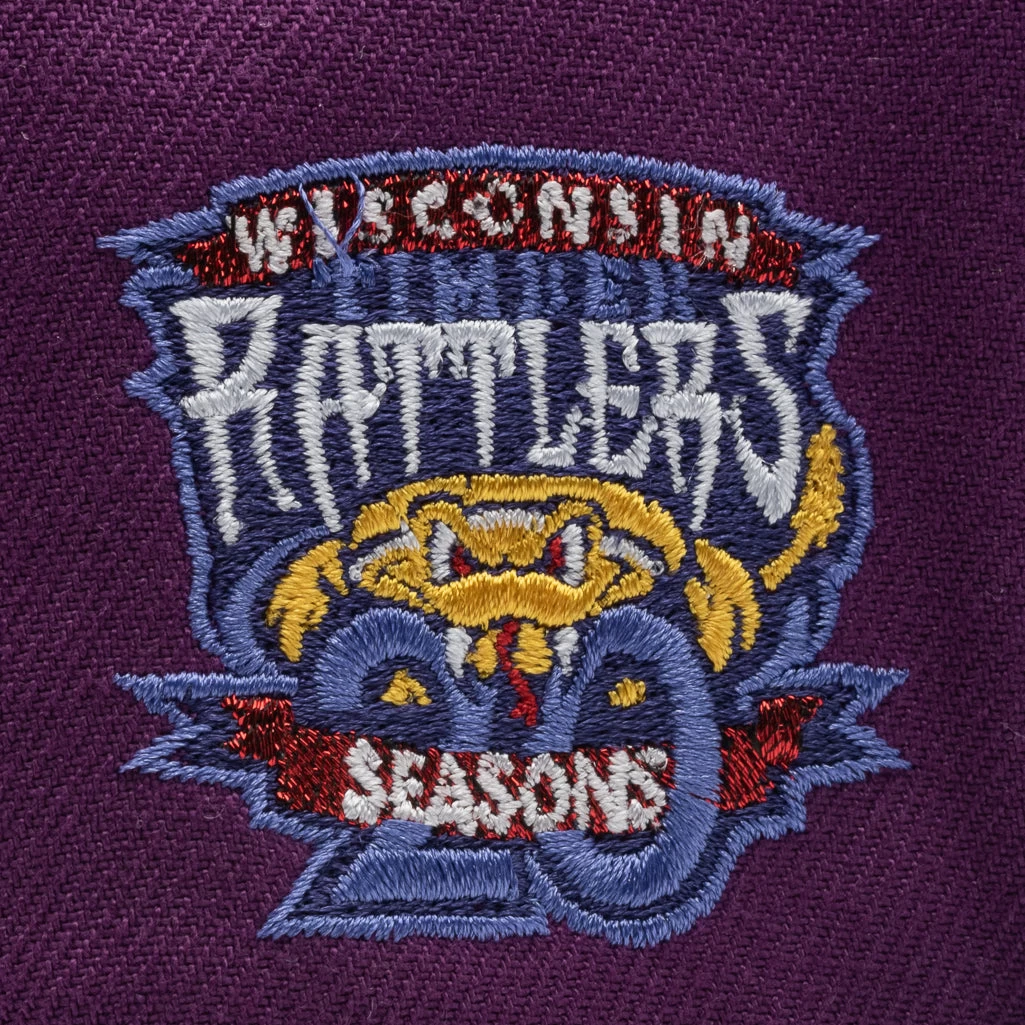 New Era X Politics Wisconsin Timber Rattlers 59FIFTY Fitted Hat - Magenta/Glacier 10 New Era X Politics Wisconsin Timber Rattlers 59FIFTY Fitted Hat - Magenta/Glacier - Image 8