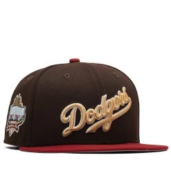 New Era X Politics Los Angeles Dodgers 59FIFTY Fitted Hat - Wood/Merlot 15 New Era X Politics Los Angeles Dodgers 59FIFTY Fitted Hat - Wood/Merlot -Fashion clothing Sneaker Politics NewEra DodgersChiefrHat 131 114608 WB 2