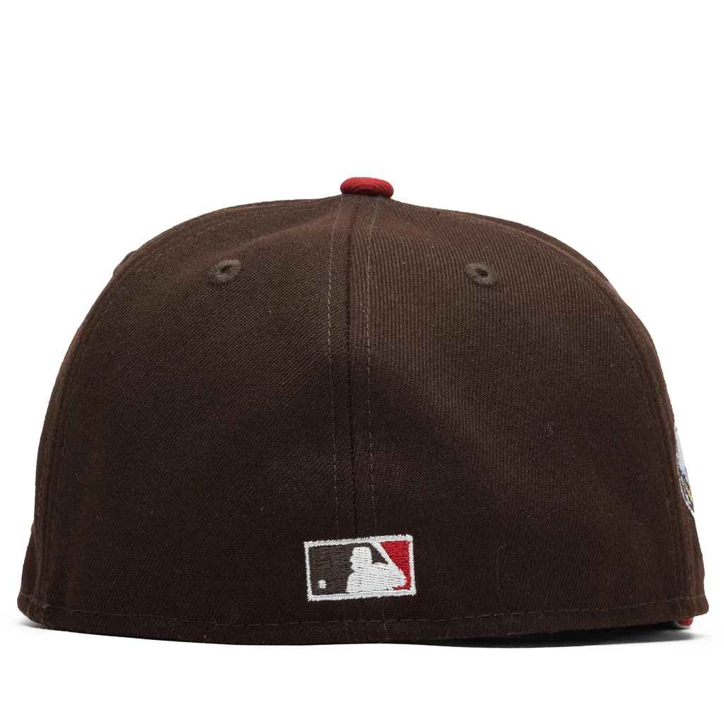 New Era X Politics Los Angeles Dodgers 59FIFTY Fitted Hat - Wood/Merlot 5 New Era X Politics Los Angeles Dodgers 59FIFTY Fitted Hat - Wood/Merlot - Image 3