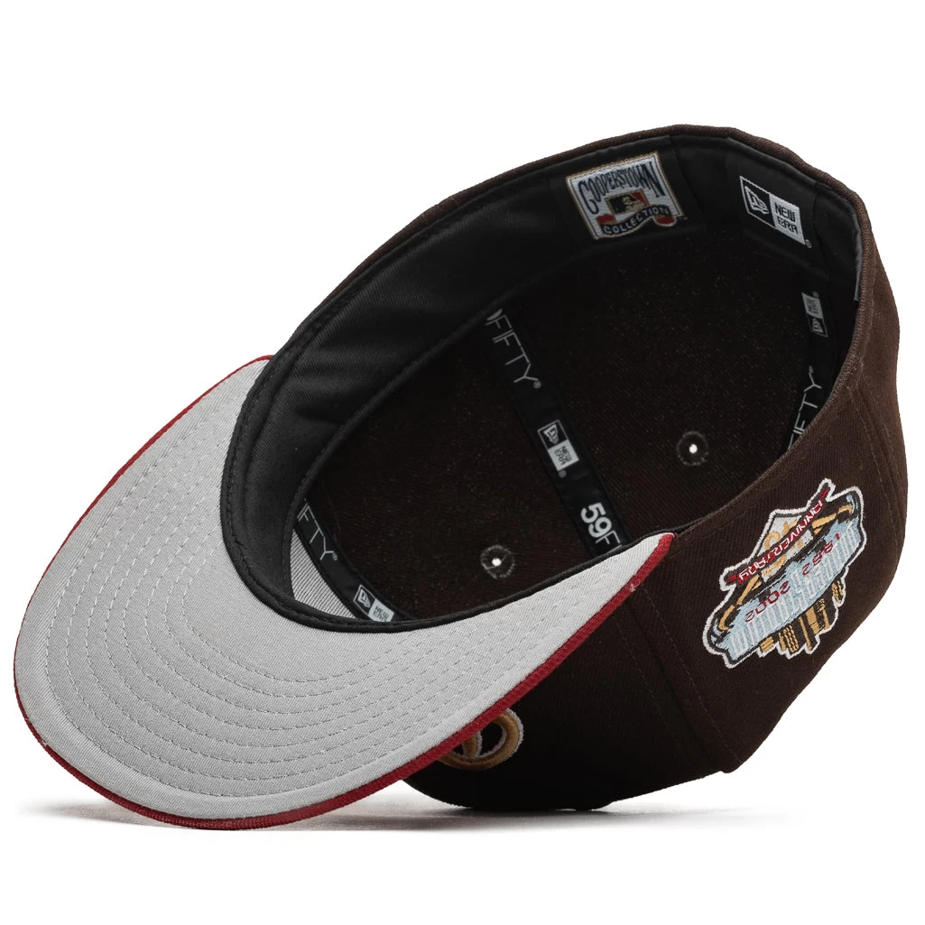 New Era X Politics Los Angeles Dodgers 59FIFTY Fitted Hat - Wood/Merlot 7 New Era X Politics Los Angeles Dodgers 59FIFTY Fitted Hat - Wood/Merlot - Image 5