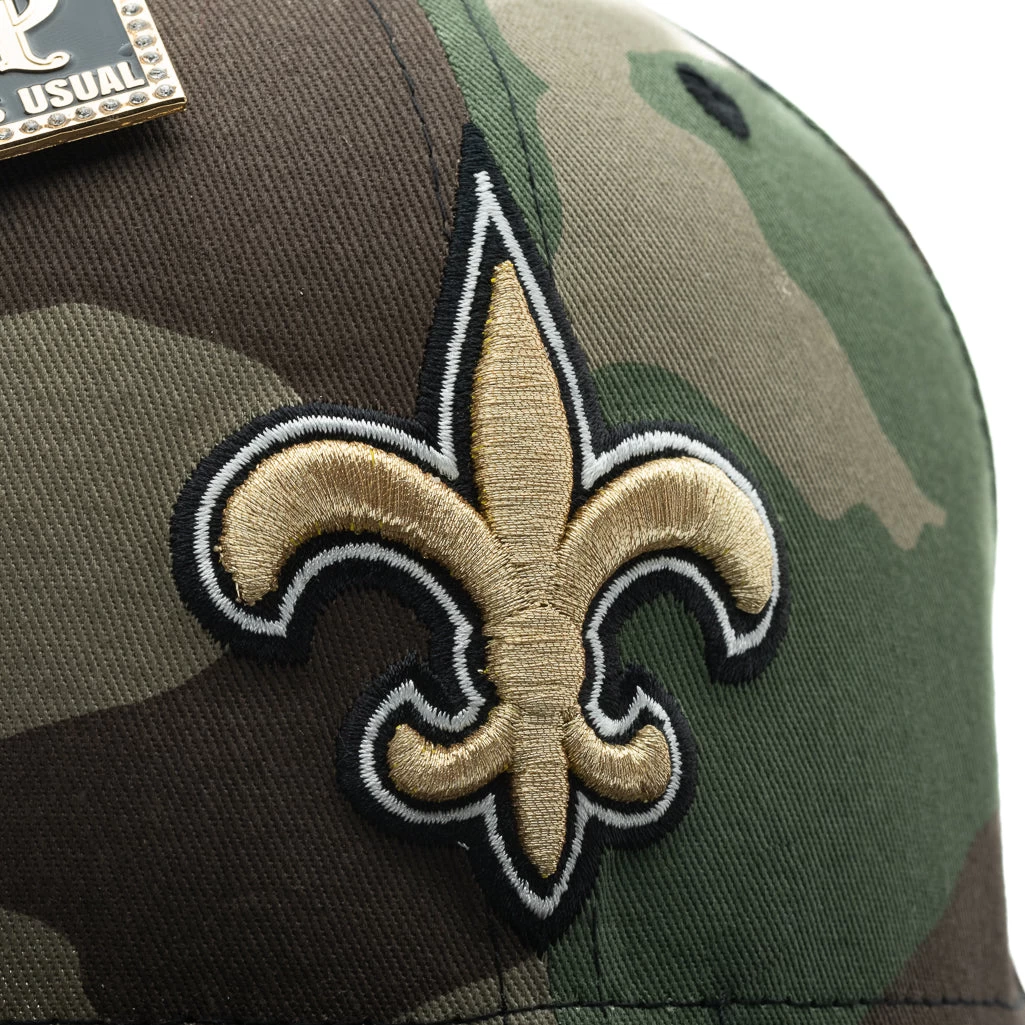 New Era X Politics New Orleans Saints 59FIFTY Fitted Hat - Camo 9 New Era X Politics New Orleans Saints 59FIFTY Fitted Hat - Camo - Image 7