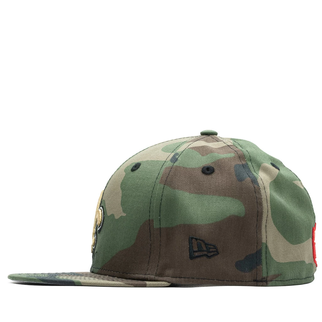 New Era X Politics New Orleans Saints 59FIFTY Fitted Hat - Camo 6 New Era X Politics New Orleans Saints 59FIFTY Fitted Hat - Camo - Image 4