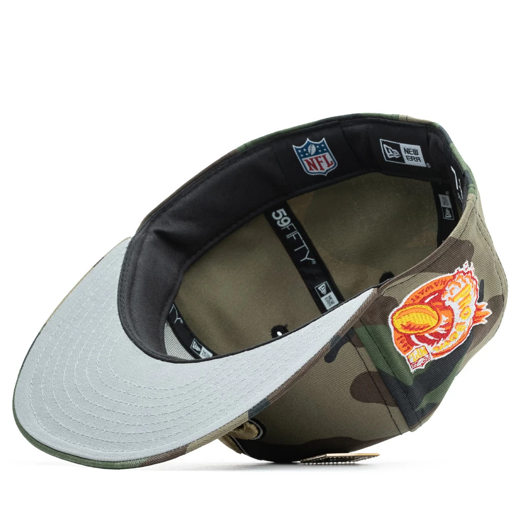 New Era X Politics New Orleans Saints 59FIFTY Fitted Hat - Camo 7 New Era X Politics New Orleans Saints 59FIFTY Fitted Hat - Camo - Image 5