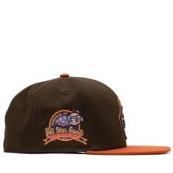 New Era X Politics Asheville Tourists 59FIFTY Fitted Hat - Brown/Sunset -Fashion clothing Sneaker Politics NewEra Manonthemoon 131 114222 WB 3