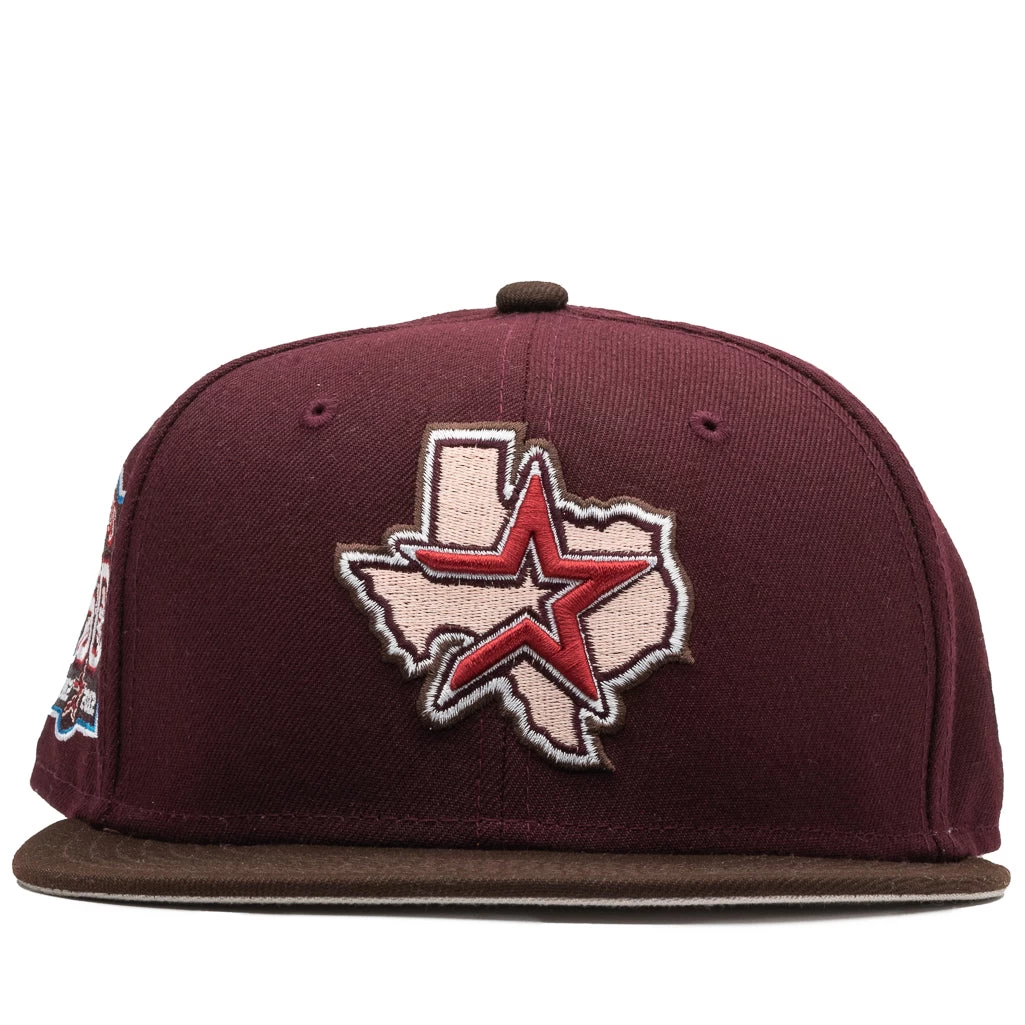 New Era X Politics Houston Astros 59FIFTY Fitted Hat - Beet/Cocoa 3 New Era X Politics Houston Astros 59FIFTY Fitted Hat - Beet/Cocoa