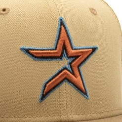 New Era X Politics Houston Astros 59FIFTY Fitted Hat - Butterscotch/Sand -Fashion clothing Sneaker Politics NewEra MoCityMoshTan 131 113848 WB 1