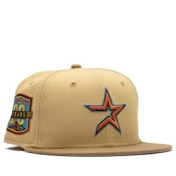New Era X Politics Houston Astros 59FIFTY Fitted Hat - Butterscotch/Sand -Fashion clothing Sneaker Politics NewEra MoCityMoshTan 131 113848 WB 8