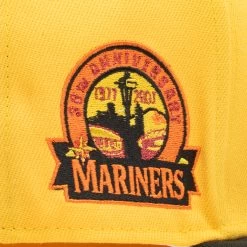 New Era X Politics Seattle Mariners 59FIFTY Fitted Hat - Atomic Yellow/Black -Fashion clothing Sneaker Politics NewEra Scorpion 131 113004 WB 7