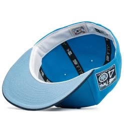 New Era X Politics Seattle Mariners 59FIFTY Fitted Hat - Ice Blue/Navy -Fashion clothing Sneaker Politics NewEra SubZero 131 113003 WB 9
