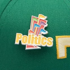 New Era X Politics Texas Rangers 59FIFTY Fitted Hat - Botanical Green/Air Force Blue -Fashion clothing Sneaker Politics NewEra TexasRangersGreenHat 131 1117712 WB 1