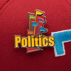 New Era X Politics Texas Rangers 59FIFTY Fitted Hat - Pinot Red/Cardinal Blue 17 New Era X Politics Texas Rangers 59FIFTY Fitted Hat - Pinot Red/Cardinal Blue -Fashion clothing Sneaker Politics NewEra TexasRangersRedHat 131 111771 WB 3