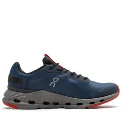 On Cloudnova Form - Denim/Red -Fashion clothing Sneaker Politics ONCLOUD JULY23 131 113468 2