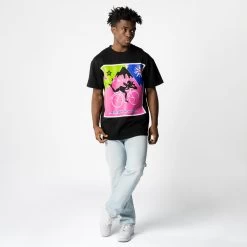 Always On Tour Acid Homage Tee - Black -Fashion clothing Sneaker Politics OnBody 131 114010 131 112441 WB 1