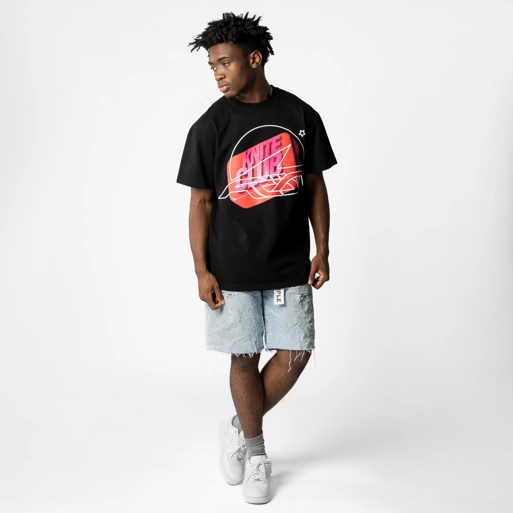 Purple Brand Relaxed Fit Quilted Denim Short - Destroy Pocket Light Indigo 6 Purple Brand Relaxed Fit Quilted Denim Short - Destroy Pocket Light Indigo - Image 4