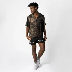 Stampd Dual Camo Button Down Shirt - Leopard -Fashion clothing Sneaker Politics OnBody 131 114359 131 114360 WB 1
