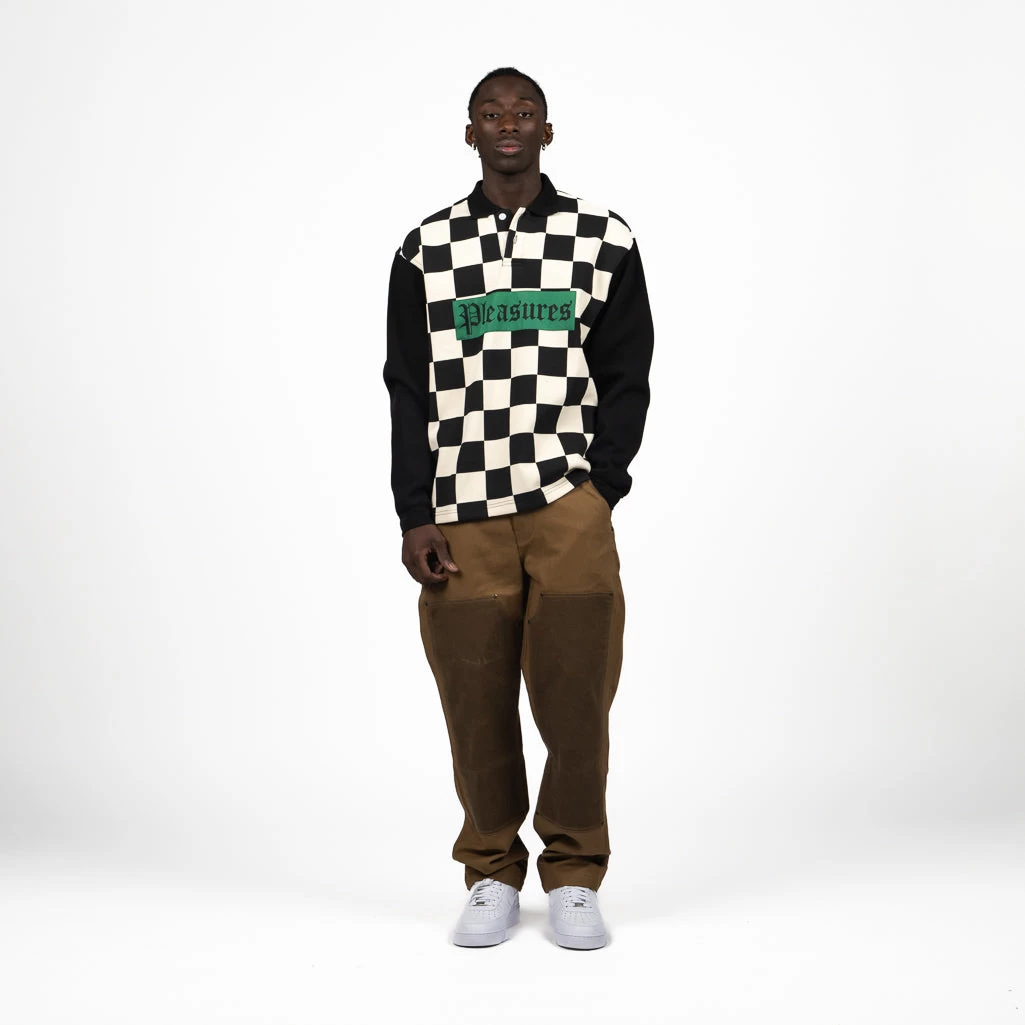 Pleasures Racer Polo - Black 6 Pleasures Racer Polo - Black - Image 4