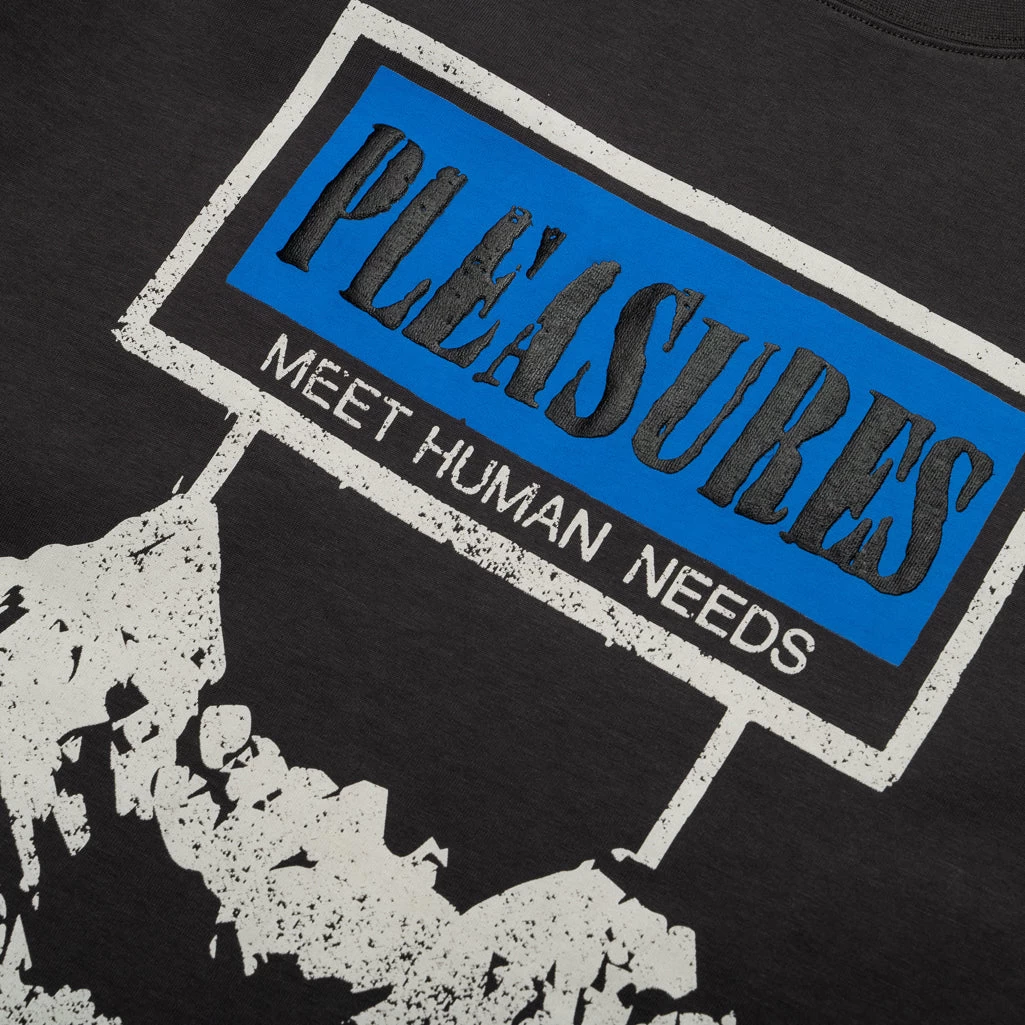 Pleasures Human Needs Heavyweight Tee - Grey 5 Pleasures Human Needs Heavyweight Tee - Grey - Image 3