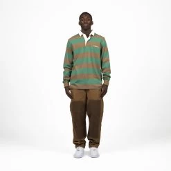 Politics L/S Rugby Shirt - Green/Brown 9 Politics L/S Rugby Shirt - Green/Brown -Fashion clothing Sneaker Politics POLITICS ONBODY 131 114265 1