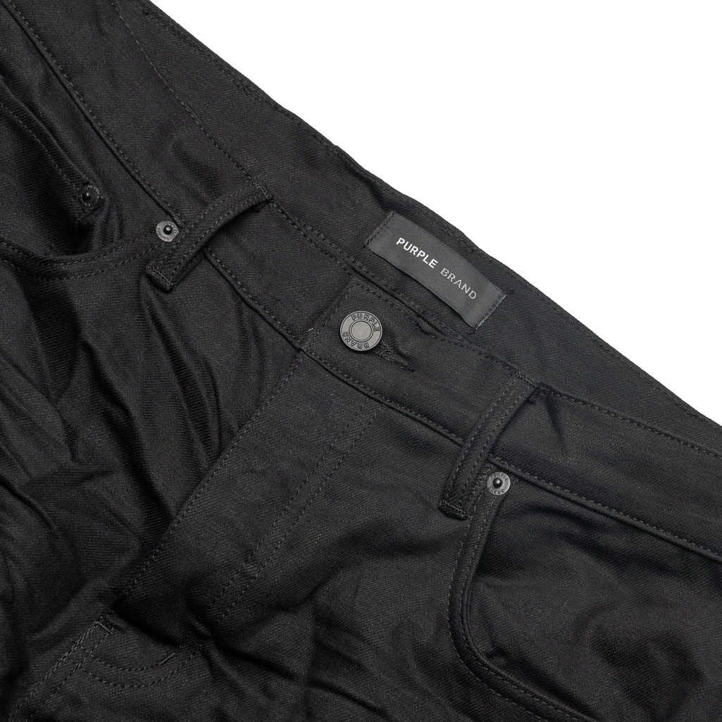 Purple Brand Straight Slim Jean - Black Raw Denim 5 Purple Brand Straight Slim Jean - Black Raw Denim - Image 3