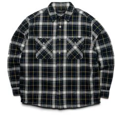 Purple Brand Plaid Flannel Shirt - Black