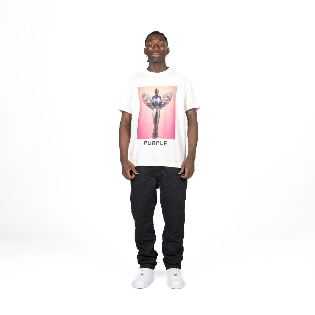 Purple Brand Straight Slim Jean - Black Raw Denim 6 Purple Brand Straight Slim Jean - Black Raw Denim - Image 4