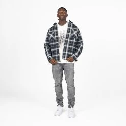 Purple Brand Plaid Flannel Shirt - Black -Fashion clothing Sneaker Politics PURPLE AUGUST23 ONBODY 131 114920 131 114902 1