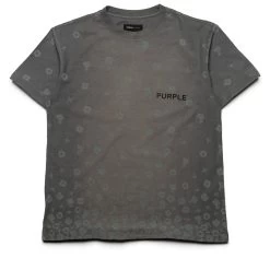 Purple Brand Monogram Heavy Wash Tee - Charcoal