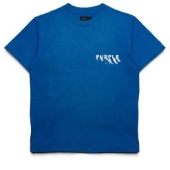 Purple Brand Painted Wordmark Tee - Blue