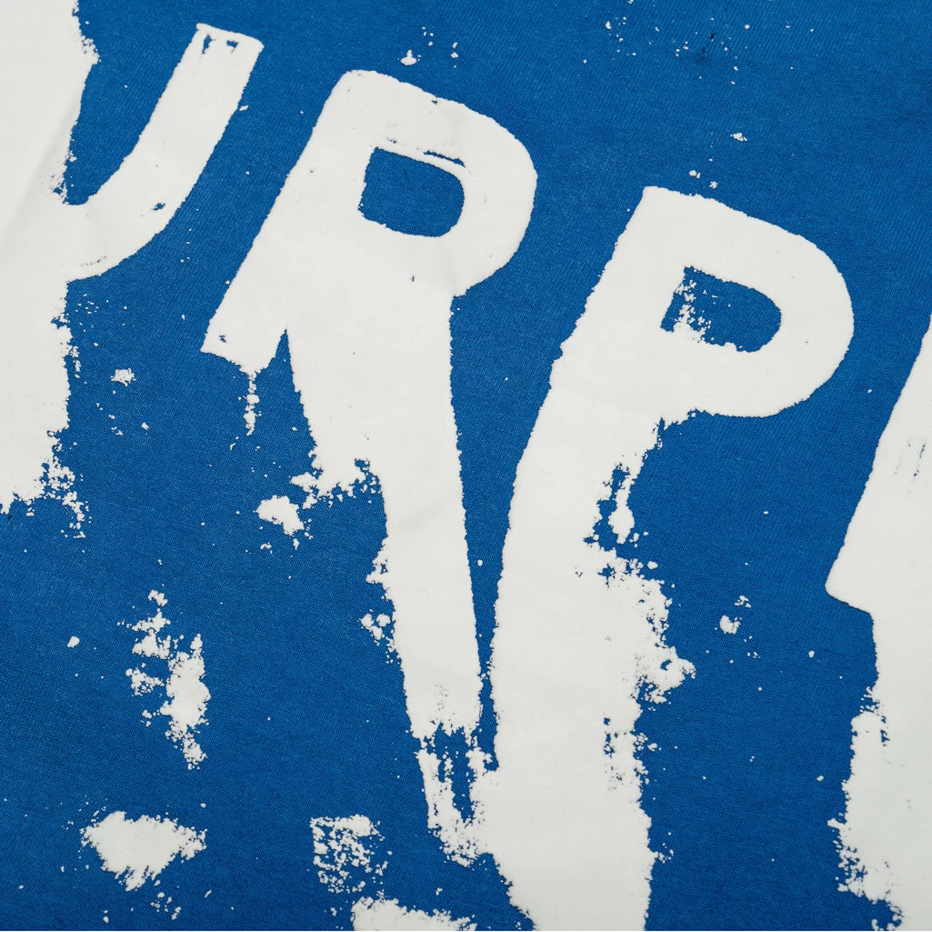 Purple Brand Painted Wordmark Tee - Blue 5 Purple Brand Painted Wordmark Tee - Blue - Image 3